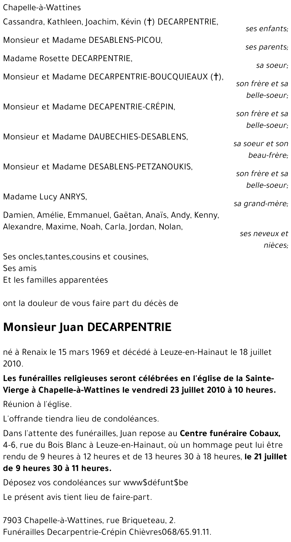 Juan Decarpenterie