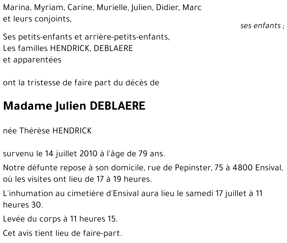 Julien DEBLAERE