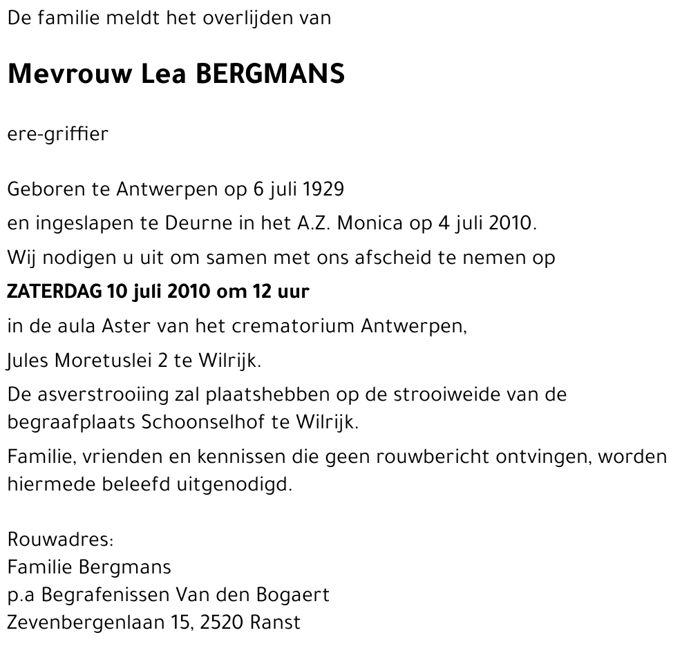 Lea BERGMANS