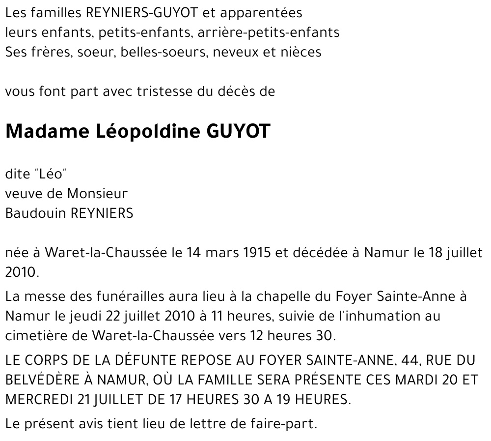 Léopoldine GUYOT