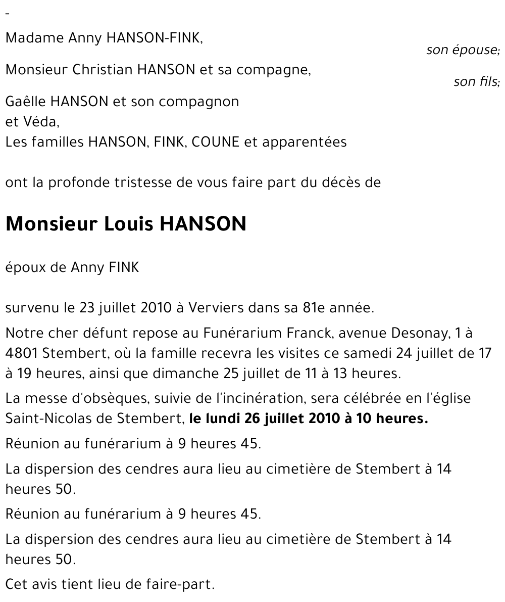 Louis HANSON