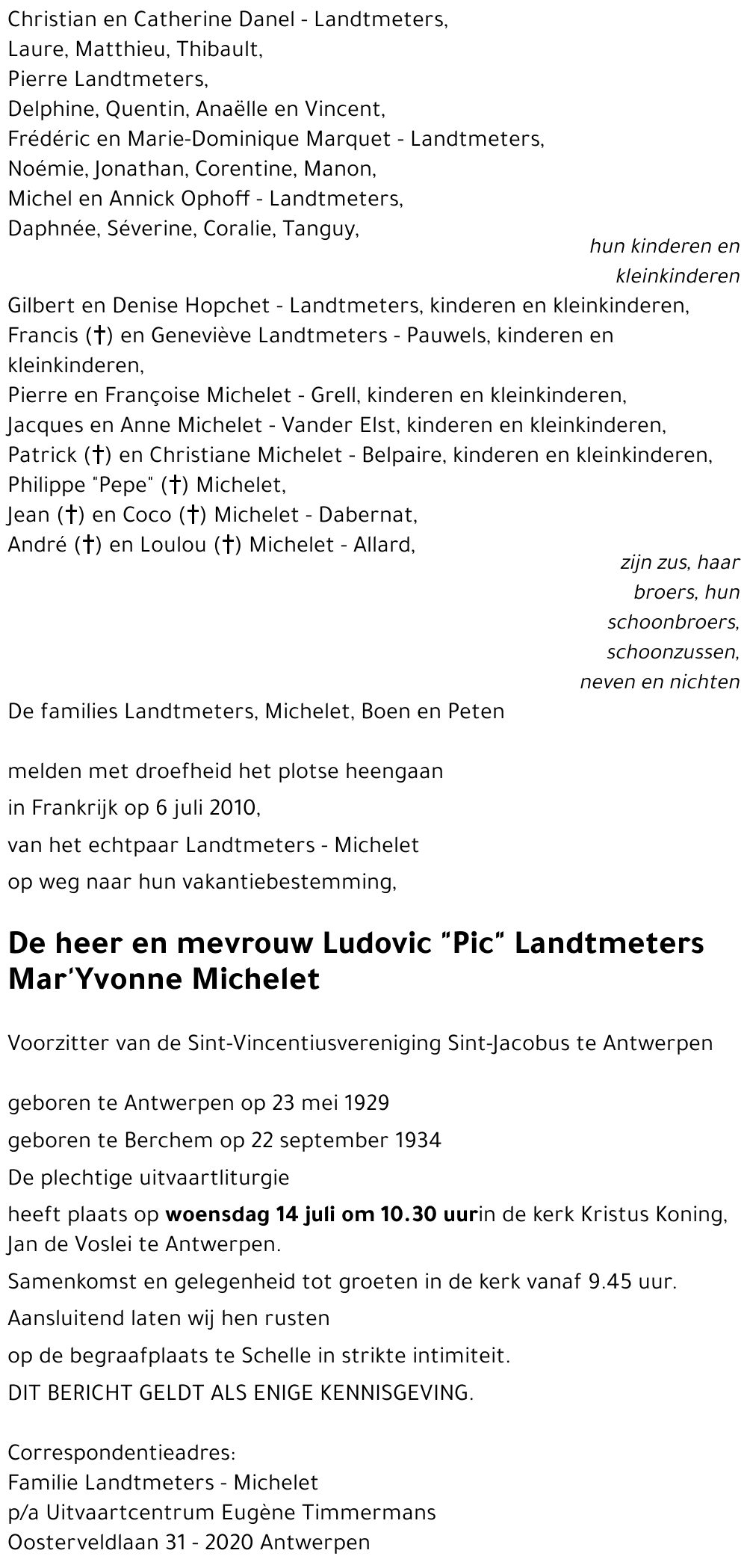 Ludovic en Yvonne LANDTMETERS-MICHELET