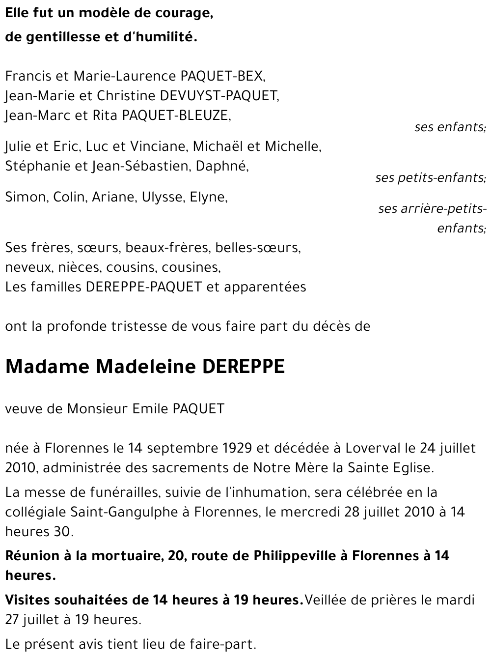 Madeleine DEREPPE