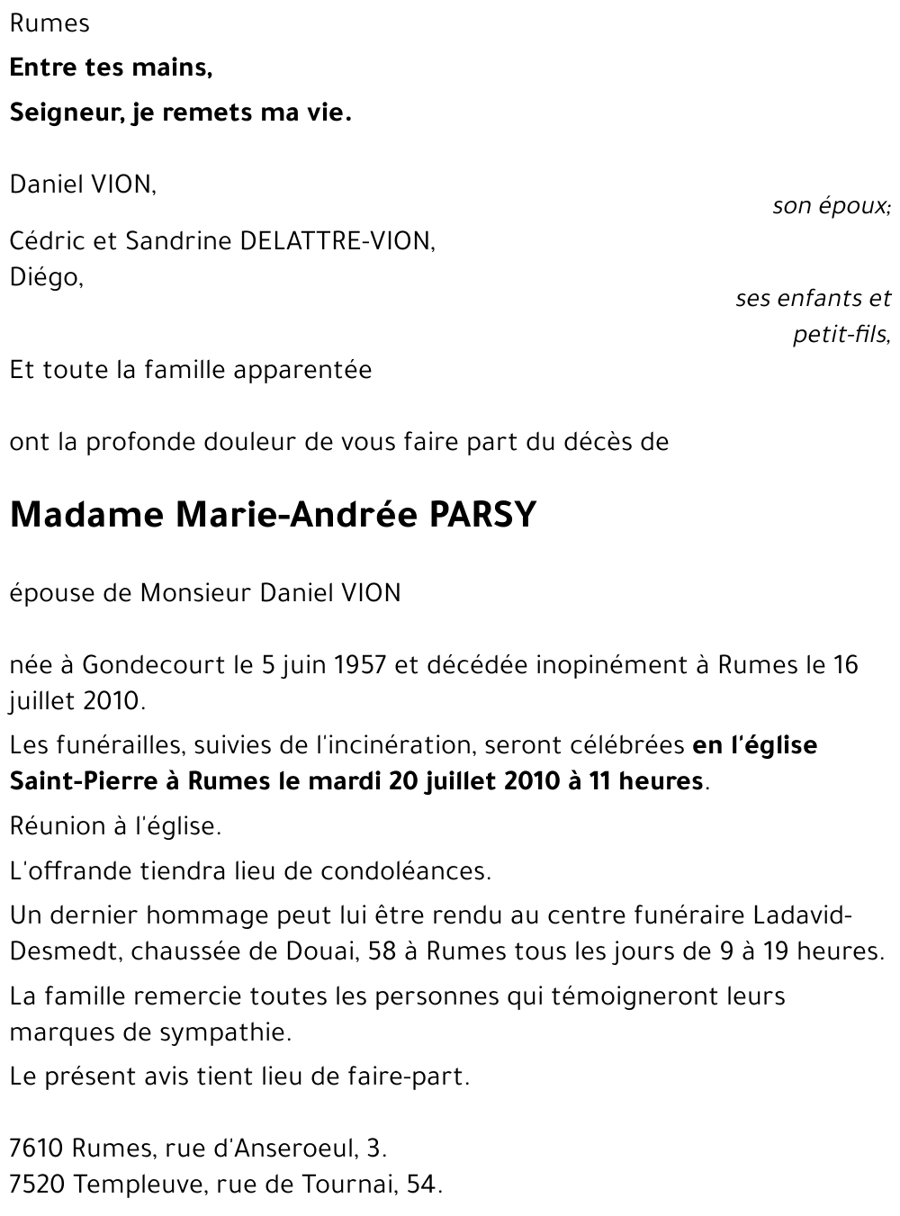 Marie-Andrée PARSY