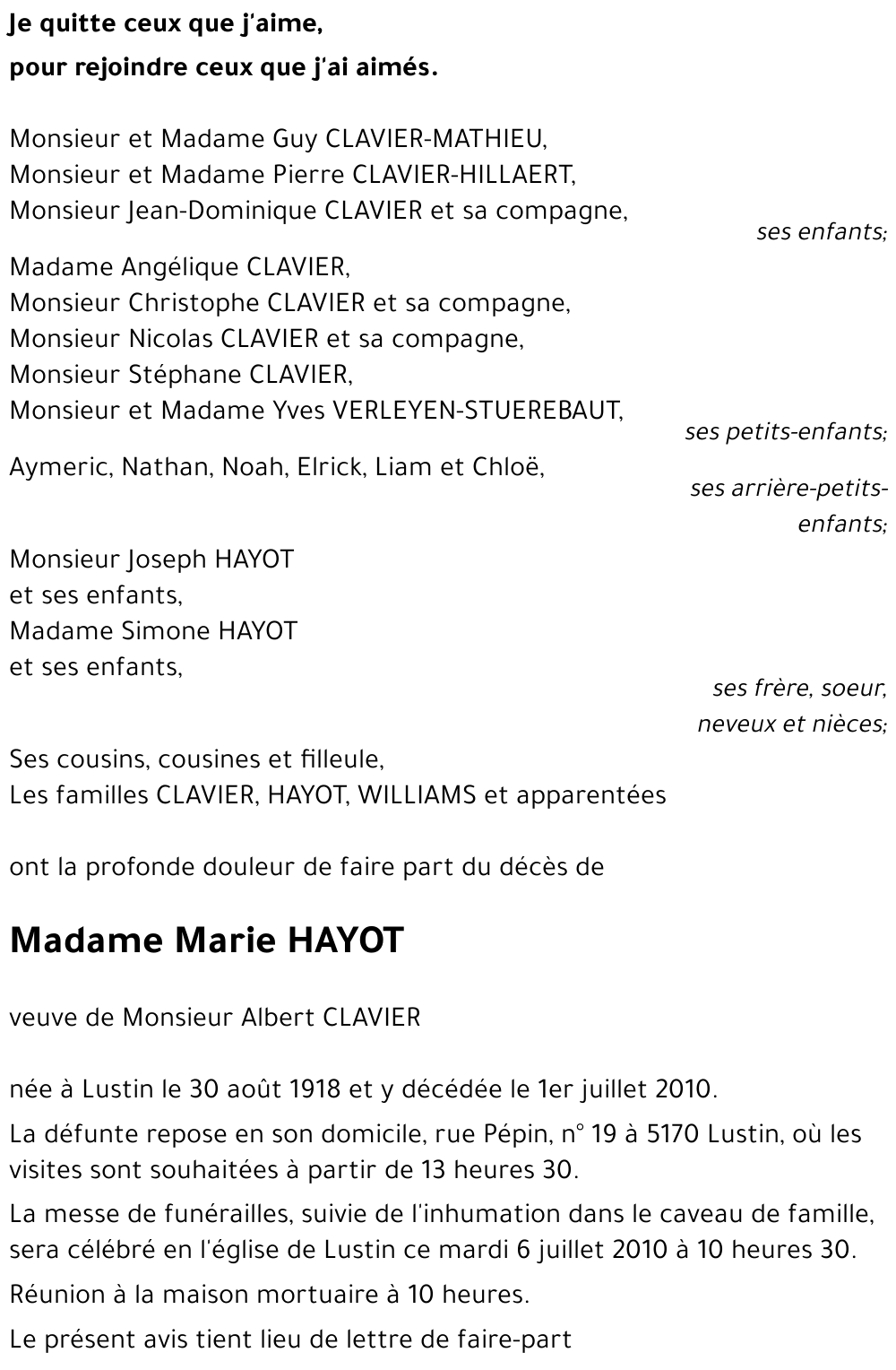 Marie HAYOT