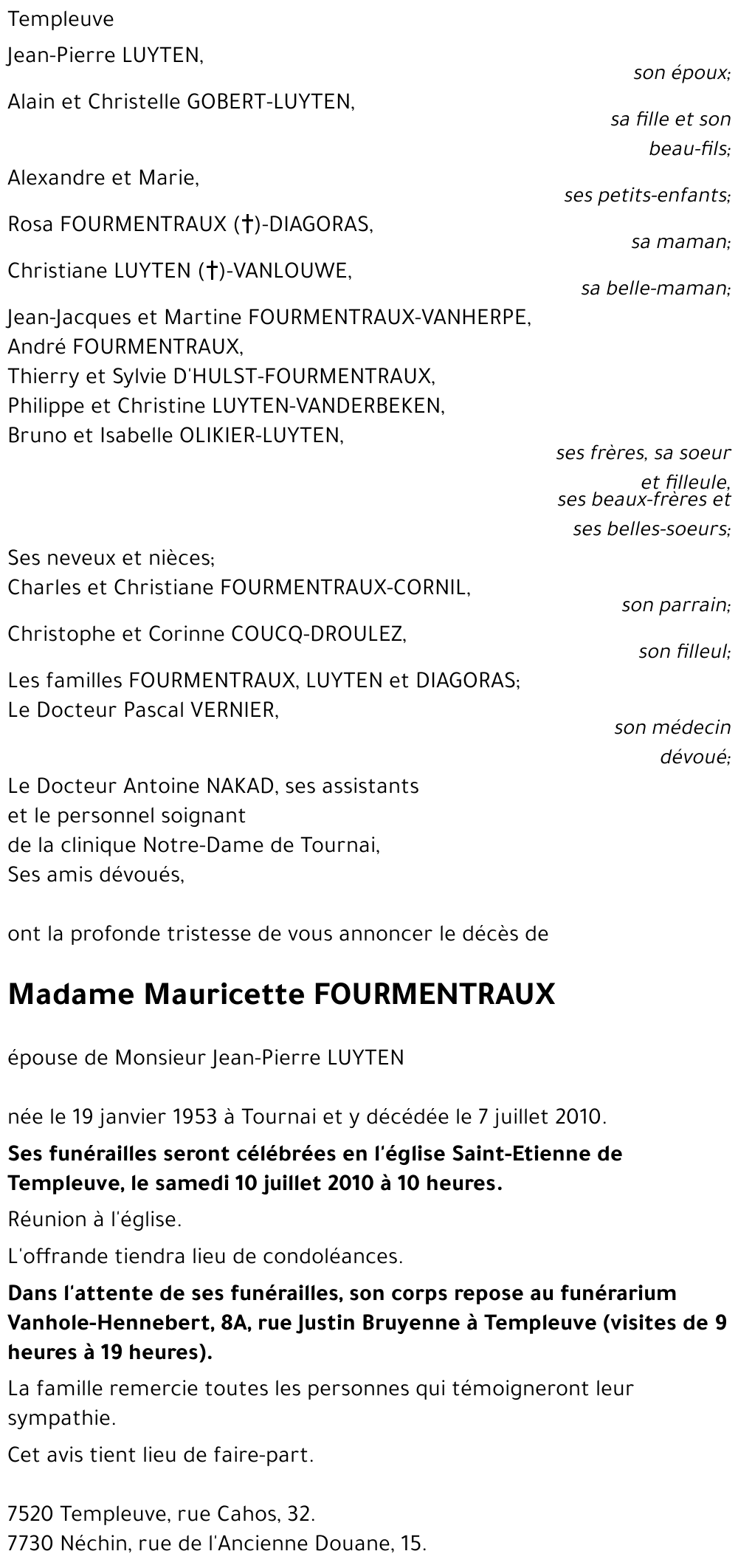 Mauricette FOURMENTRAUX