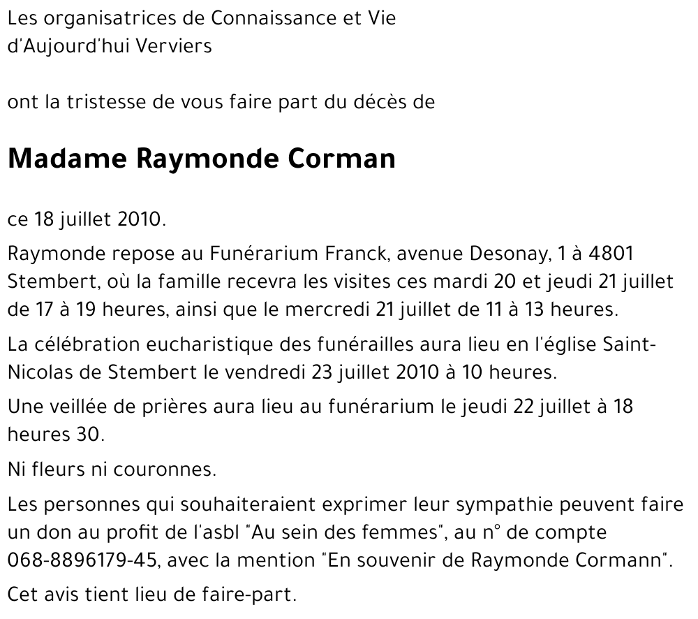 Raymonde Corman