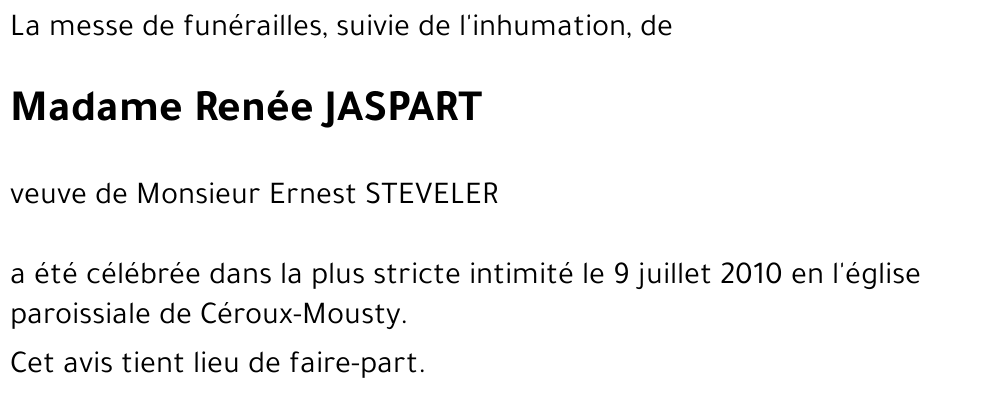 Renée JASPART