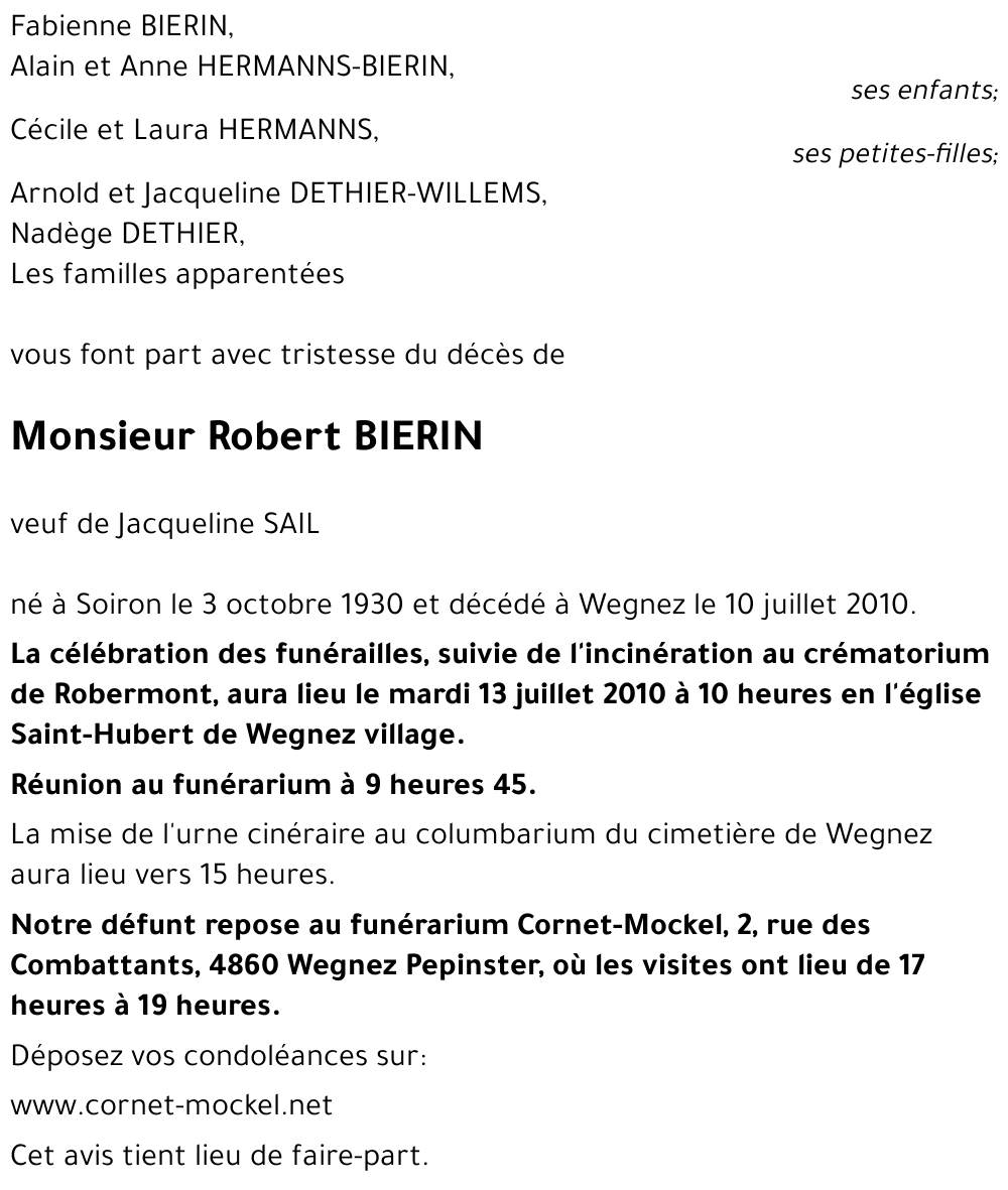 Robert BIERIN