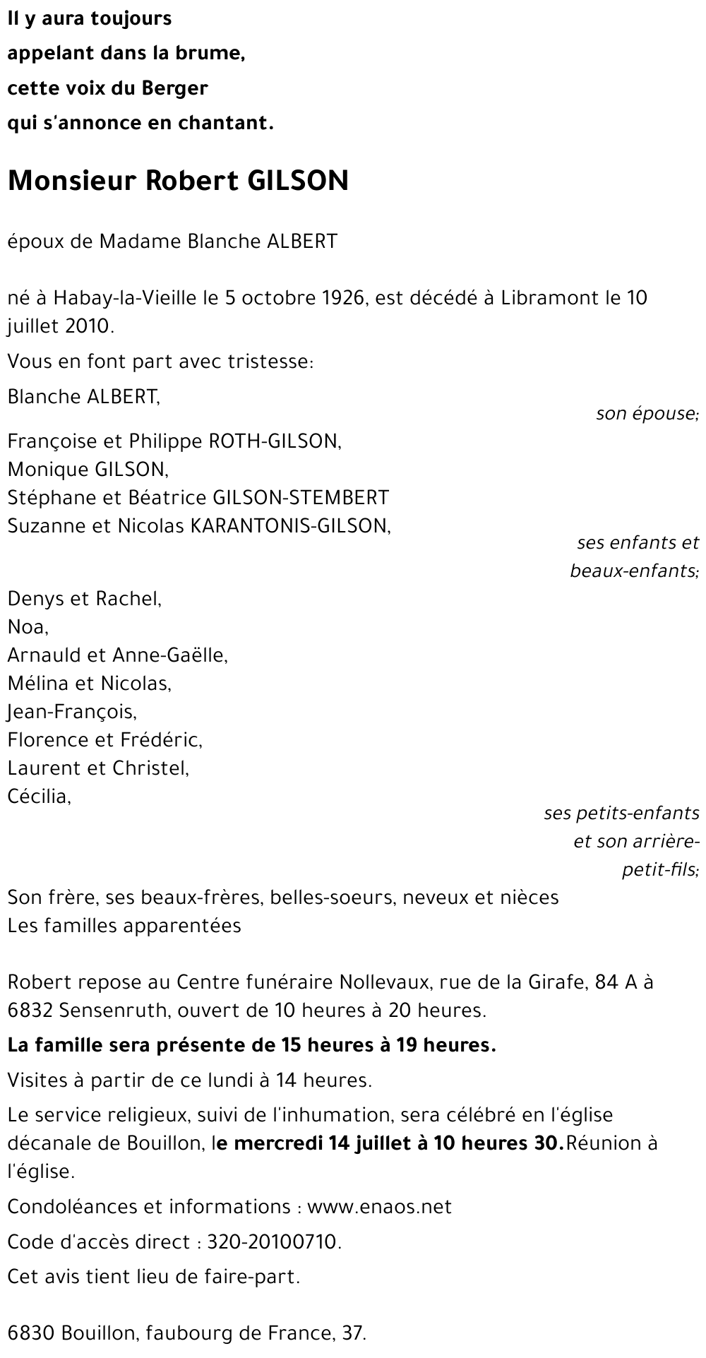 Robert GILSON