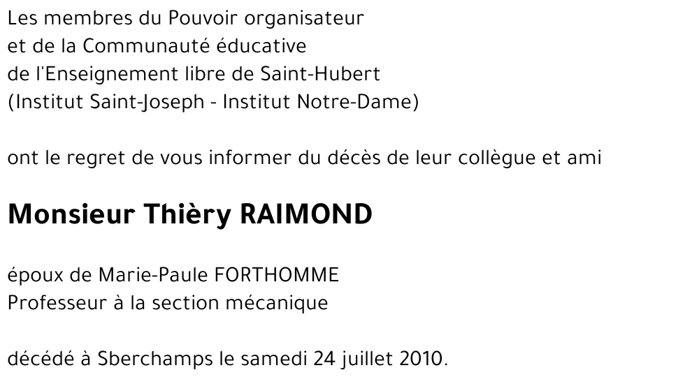 Thièry RAIMOND