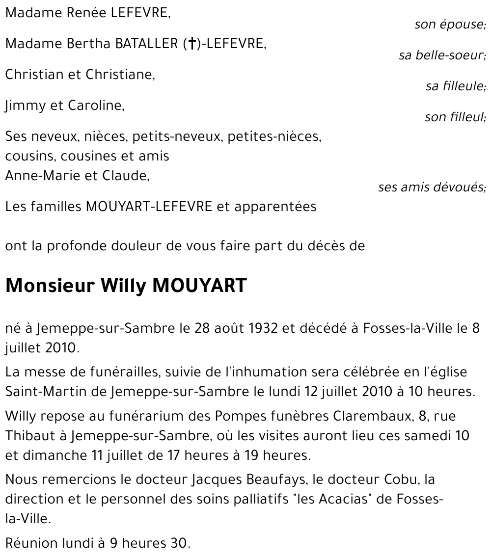 Willy MOUYART