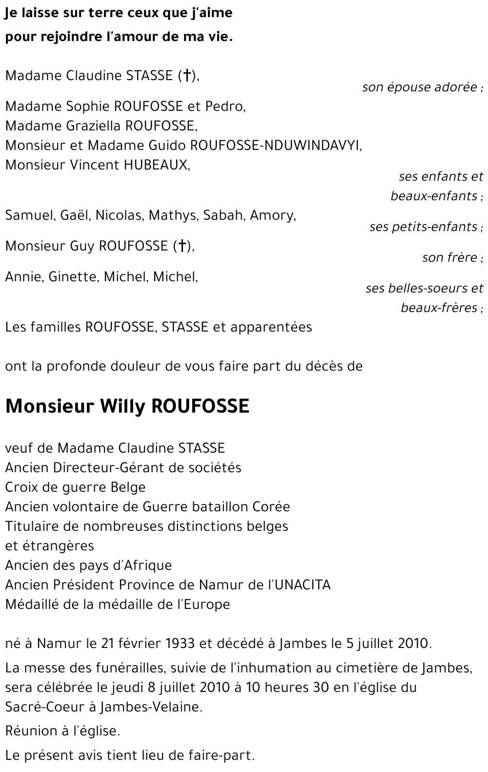 Willy ROUFOSSE