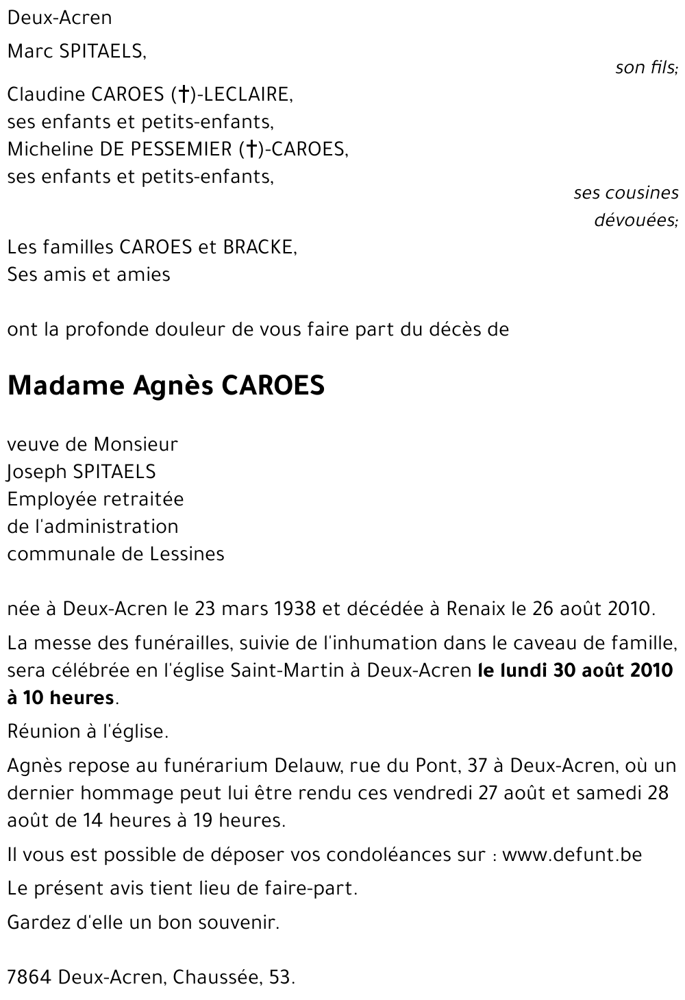 Agnès CAROES