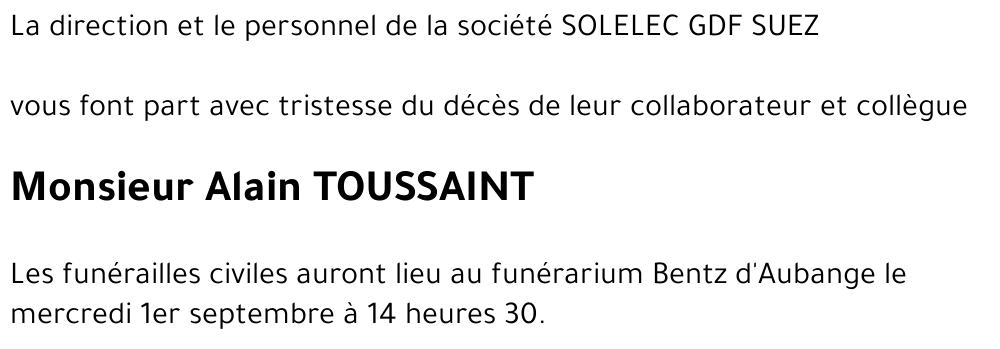 Alain TOUSSAINT