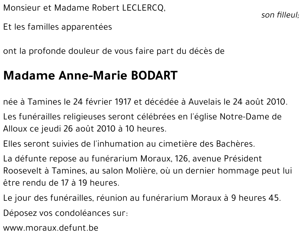 Anne-Marie BODART