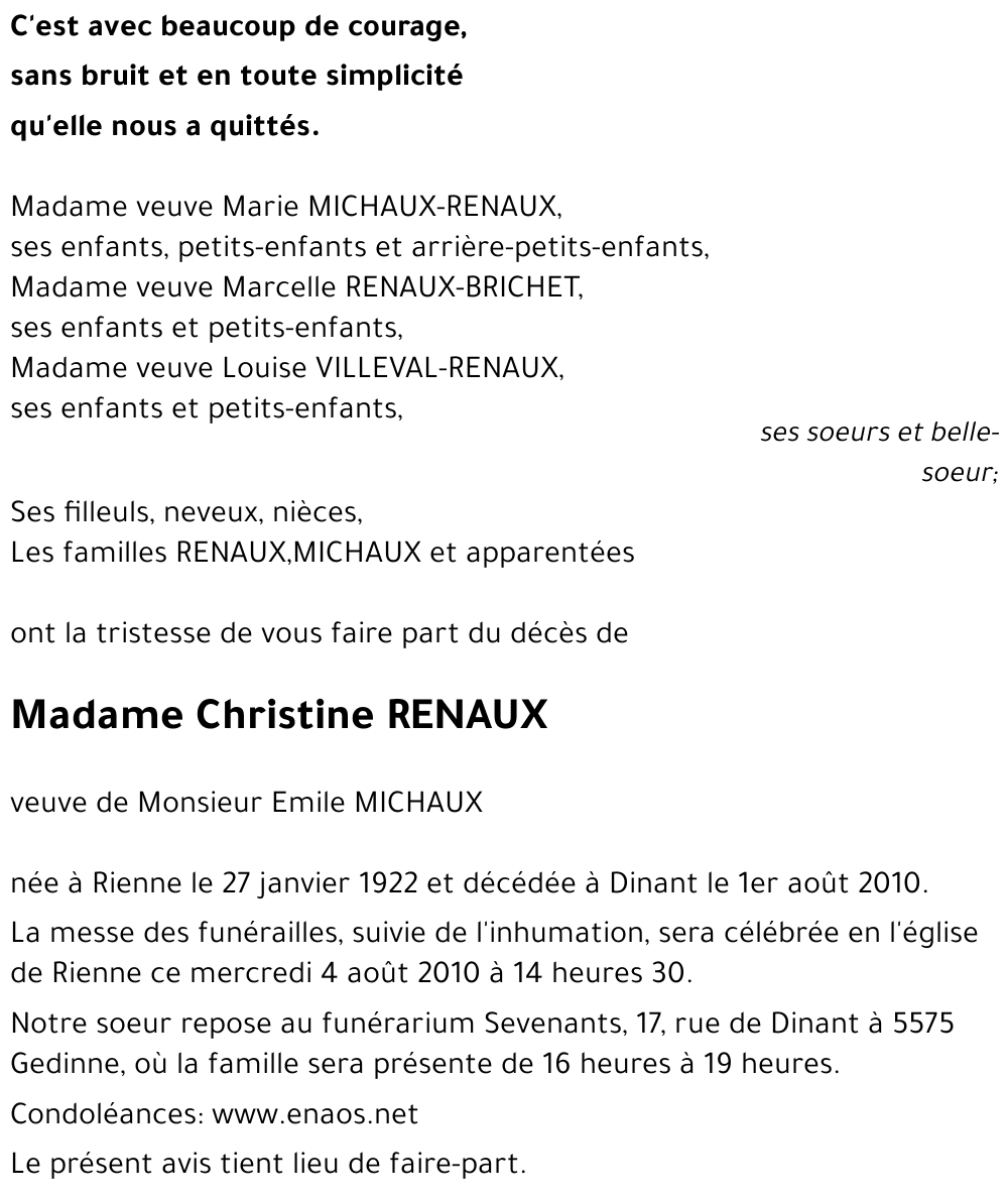 Christine RENAUX