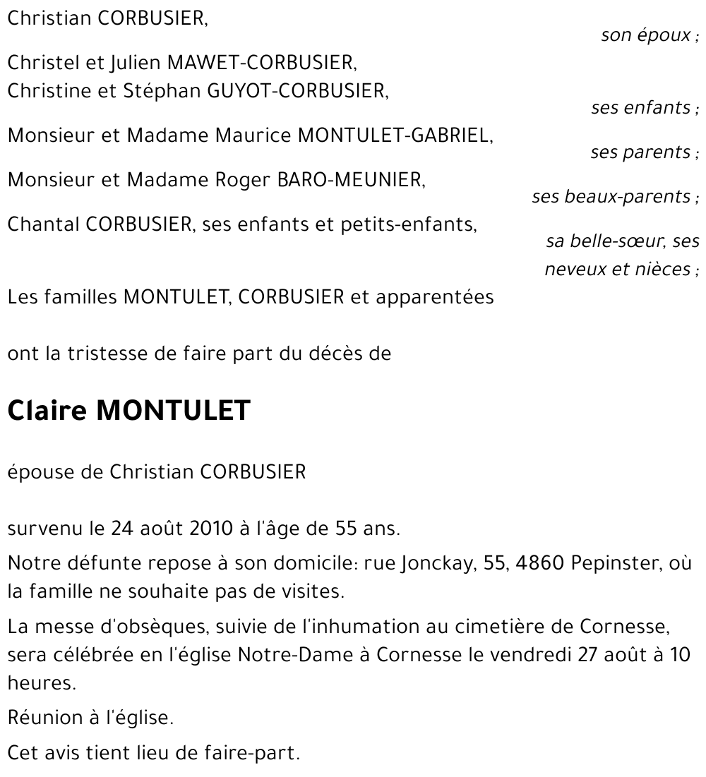 Claire MONTULET