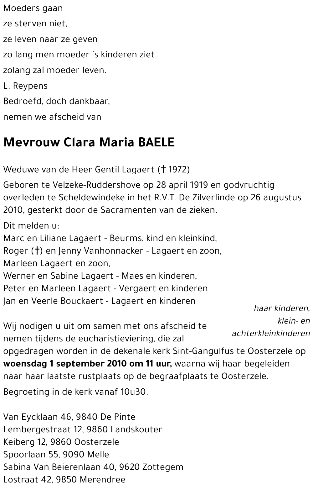 Clara Maria BAELE