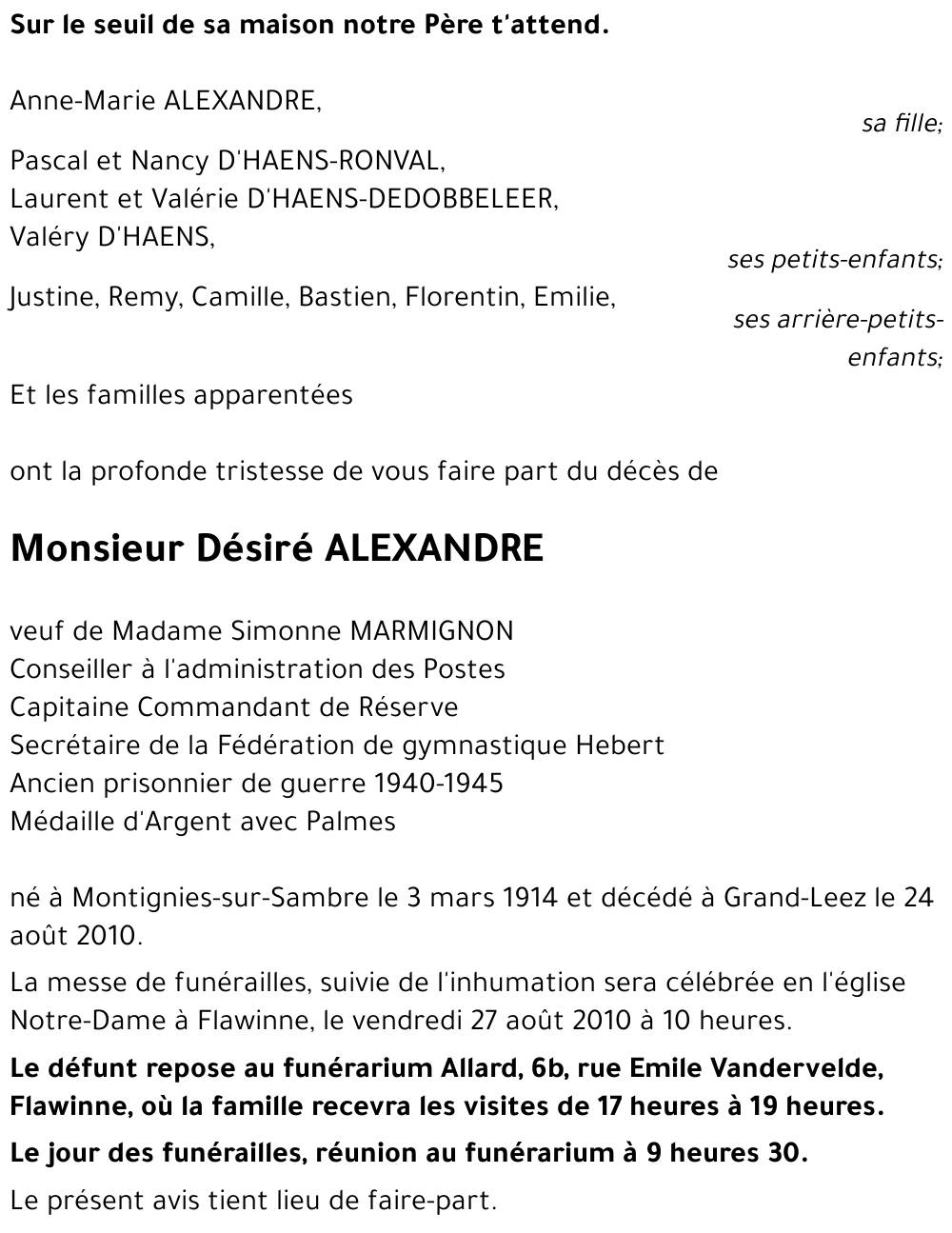 Désiré ALEXANDRE