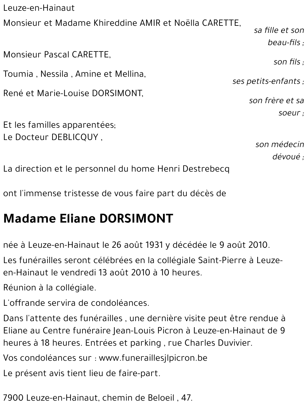 Eliane DORSIMONT