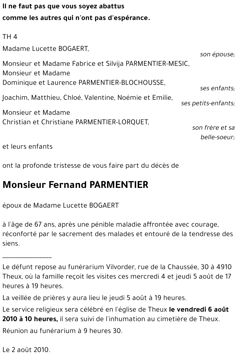 Fernand PARMENTIER