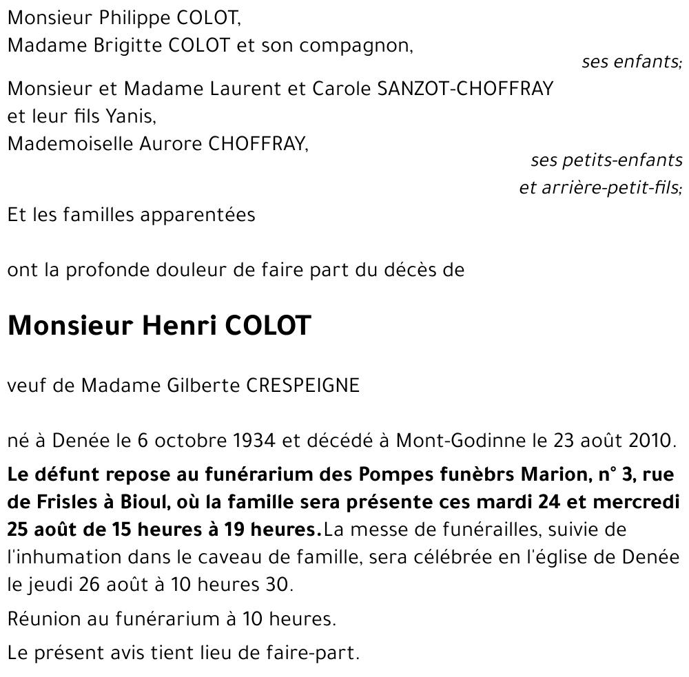 Henri COLOT