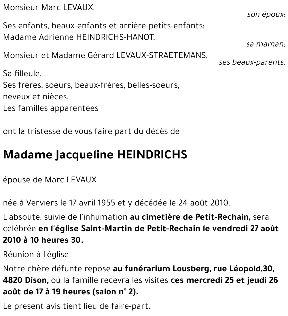 Jacqueline HEINDRICHS