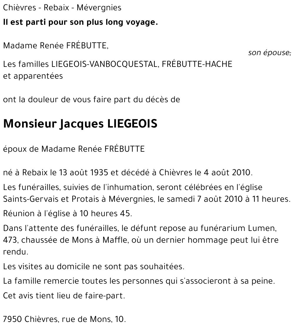 Jacques LIEGEOIS