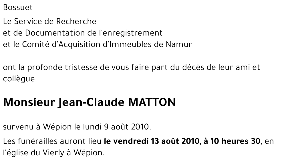 Jean-Claude MATTON