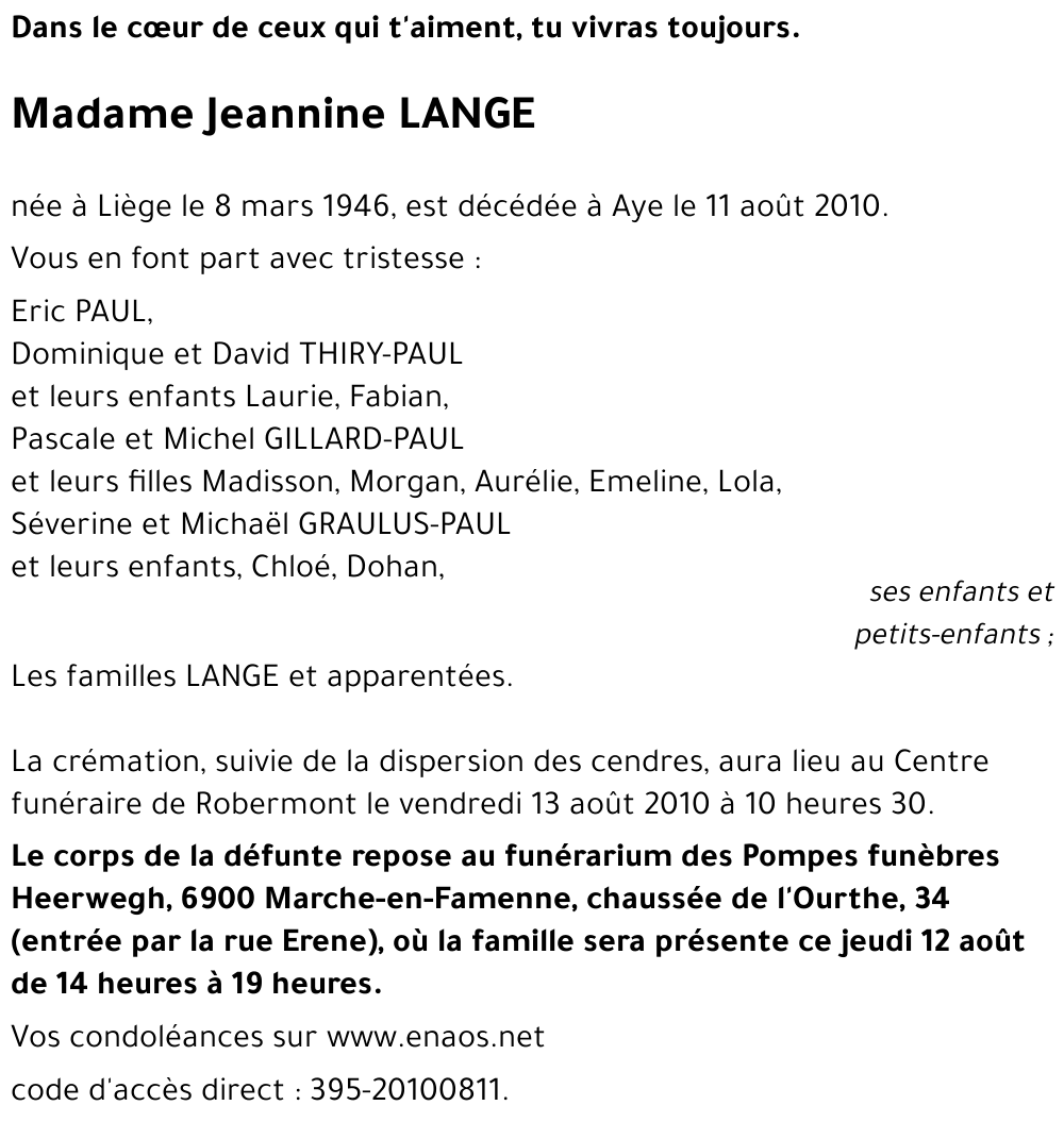 Jeannine LANGE