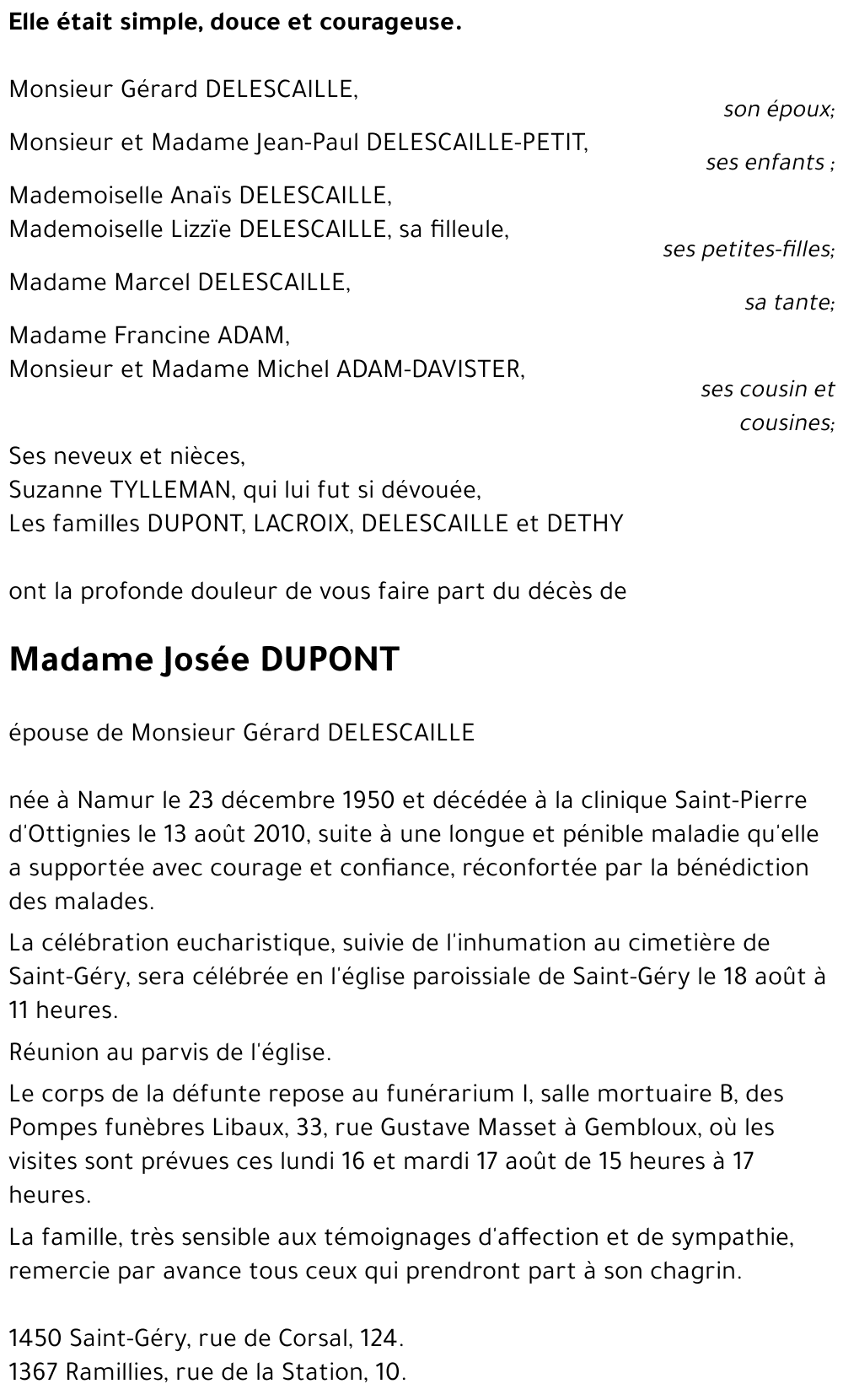 Josée DUPONT