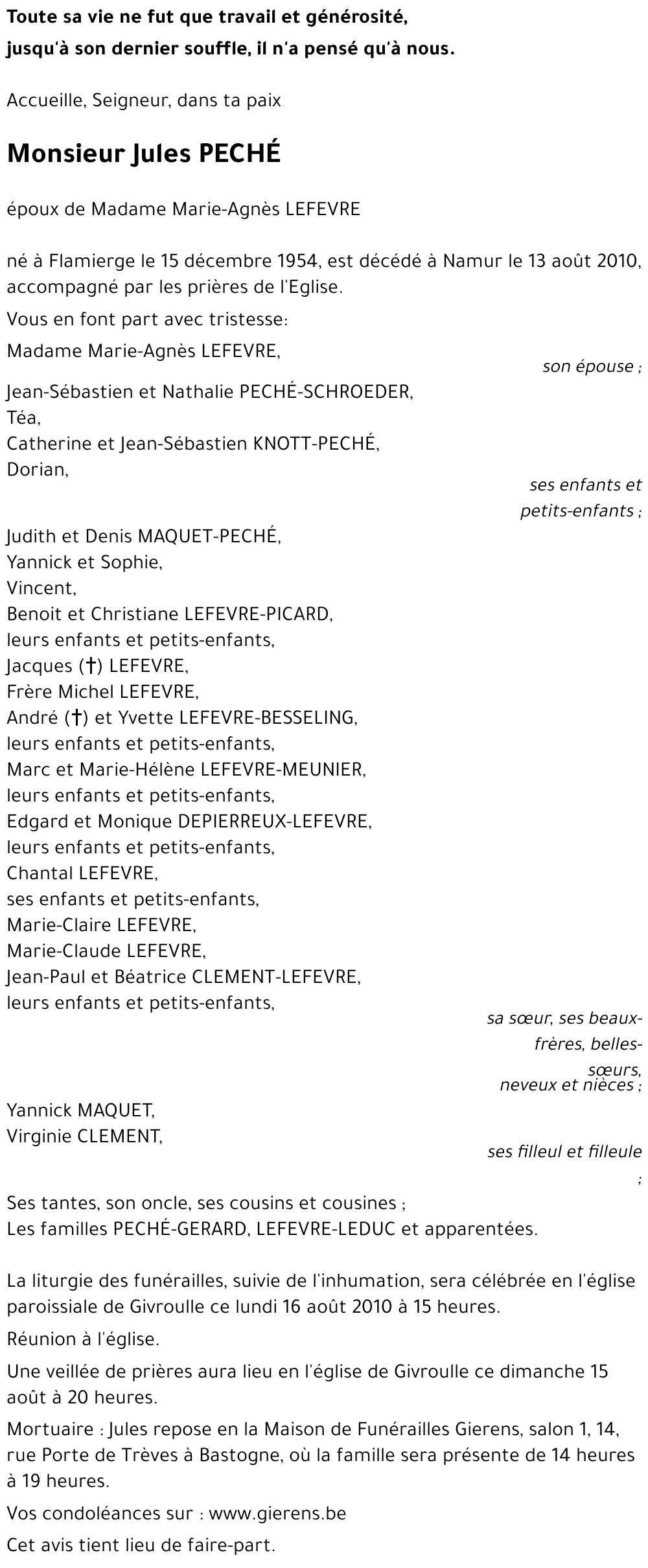 Jules PECHÉ