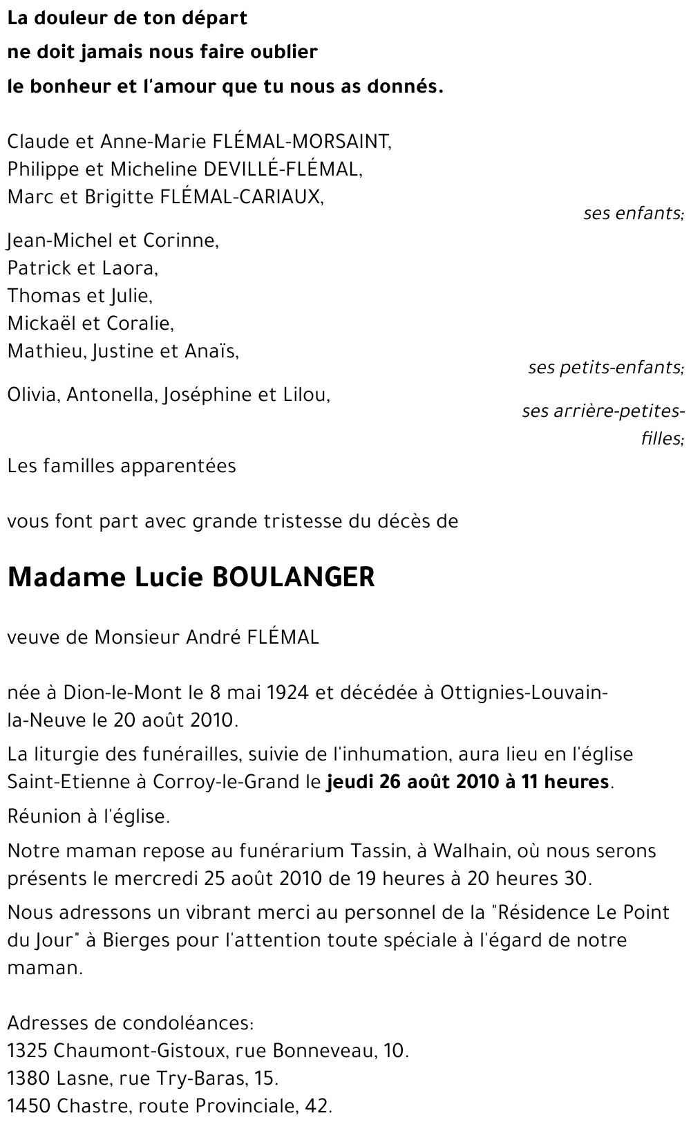 Lucie BOULANGER