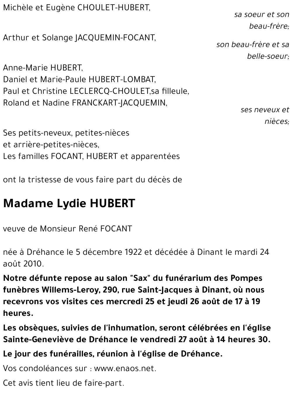 Lydie HUBERT