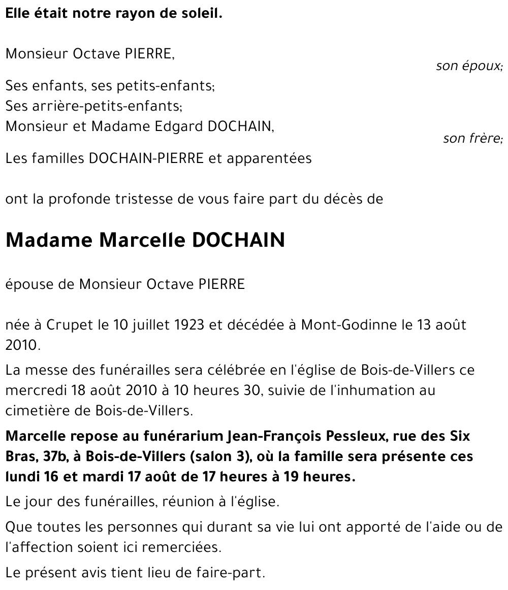 Marcelle DOCHAIN