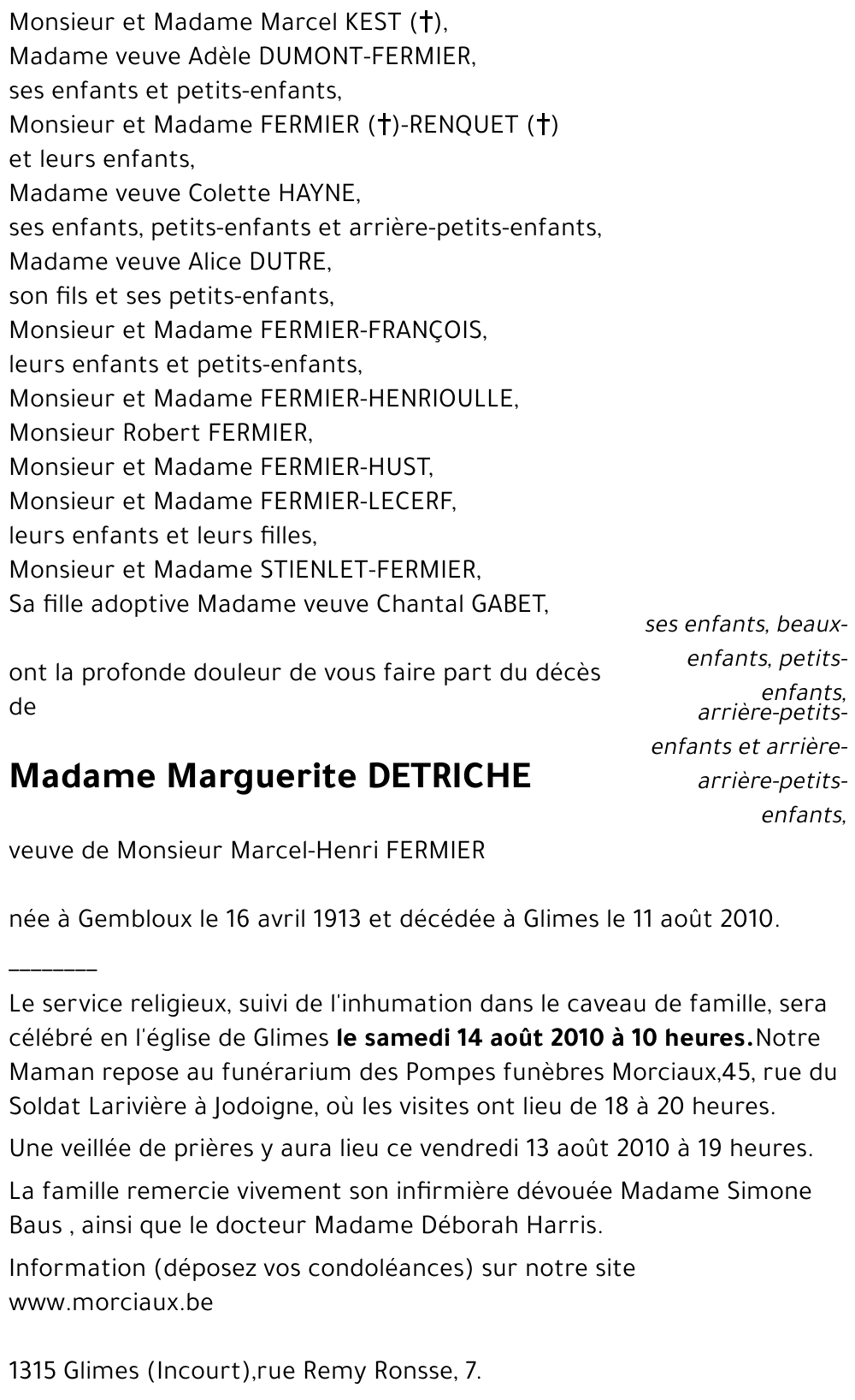 Marguerite DETRICHE