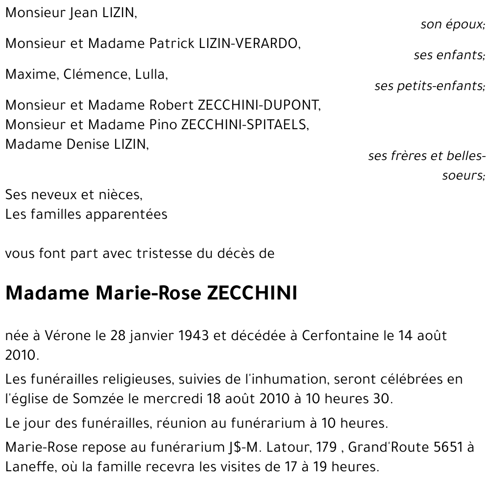 Marie Rose ZECCHINI