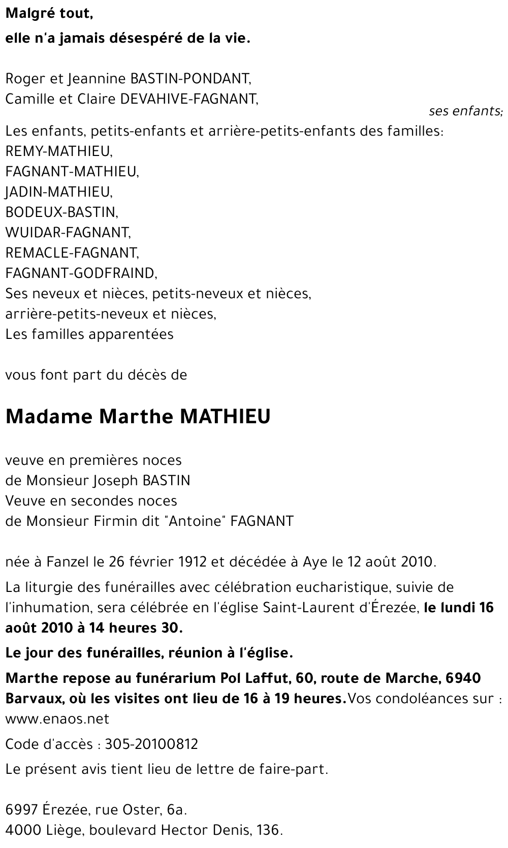 Marthe MATHIEU