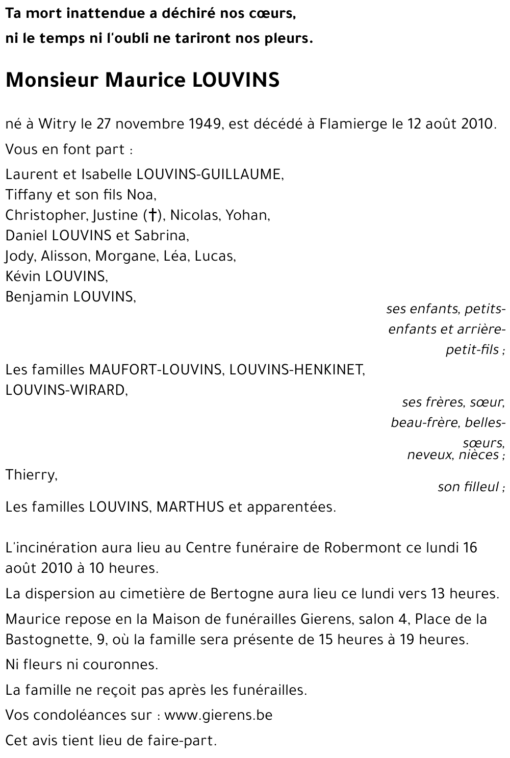 Maurice LOUVINS