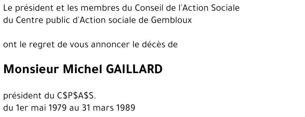 Michel GAILLARD