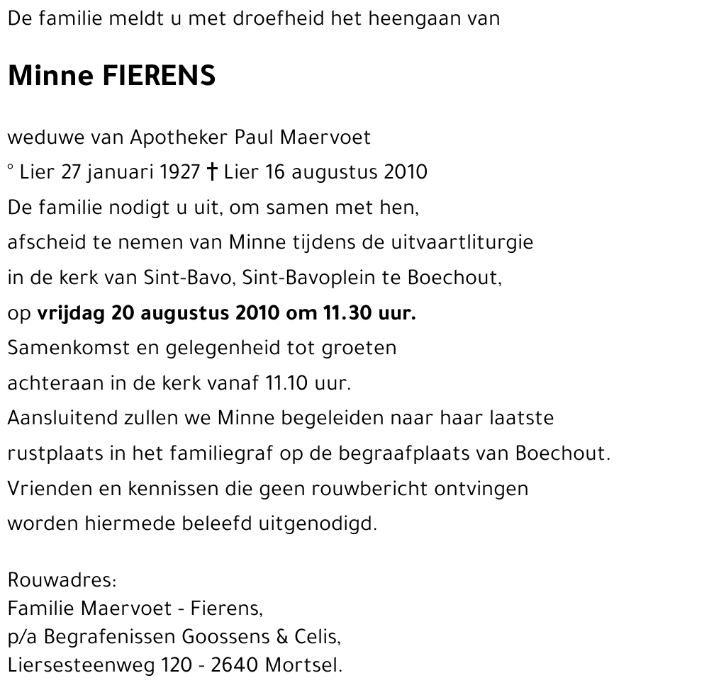 Minne FIERENS