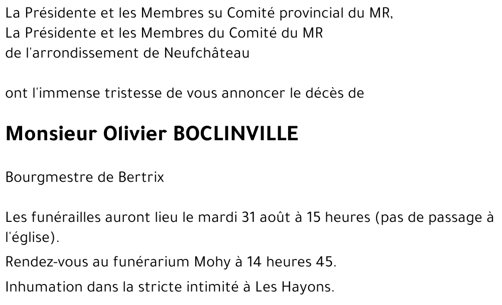 Olivier BOCLINVILLE