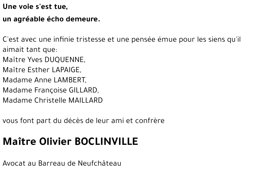 Olivier BOCLINVILLE