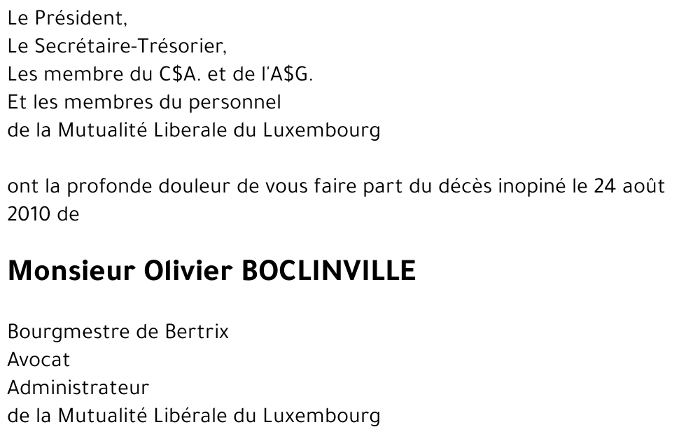 Olivier BOCLINVILLE