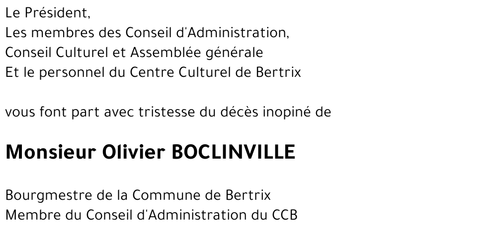 Olivier BOCLINVILLE