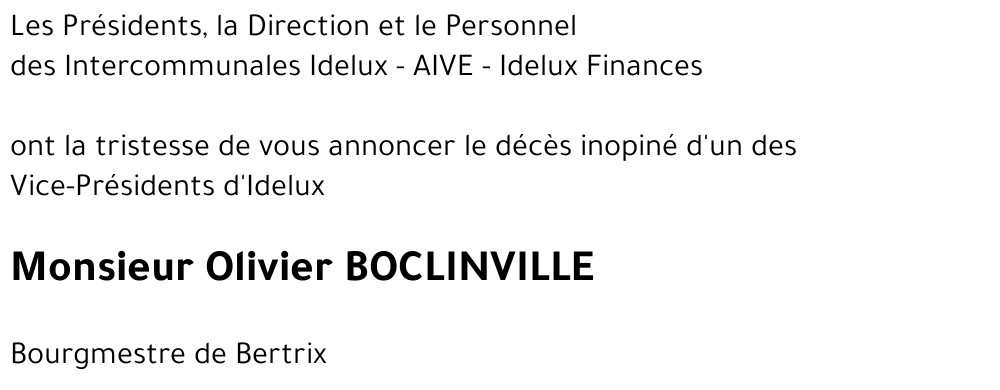 Olivier BOCLINVILLE