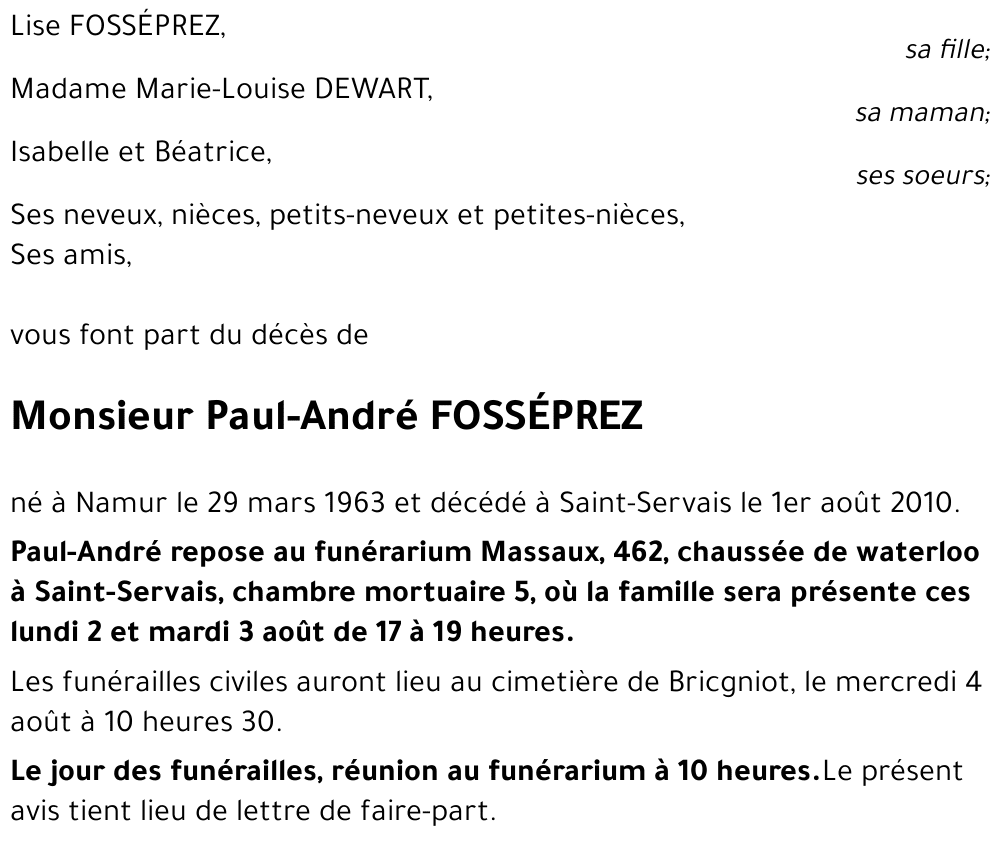 Paul-André FOSSÉPREZ