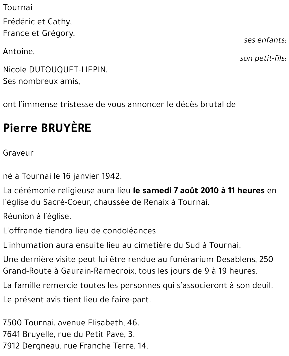 Pierre BRUYERE