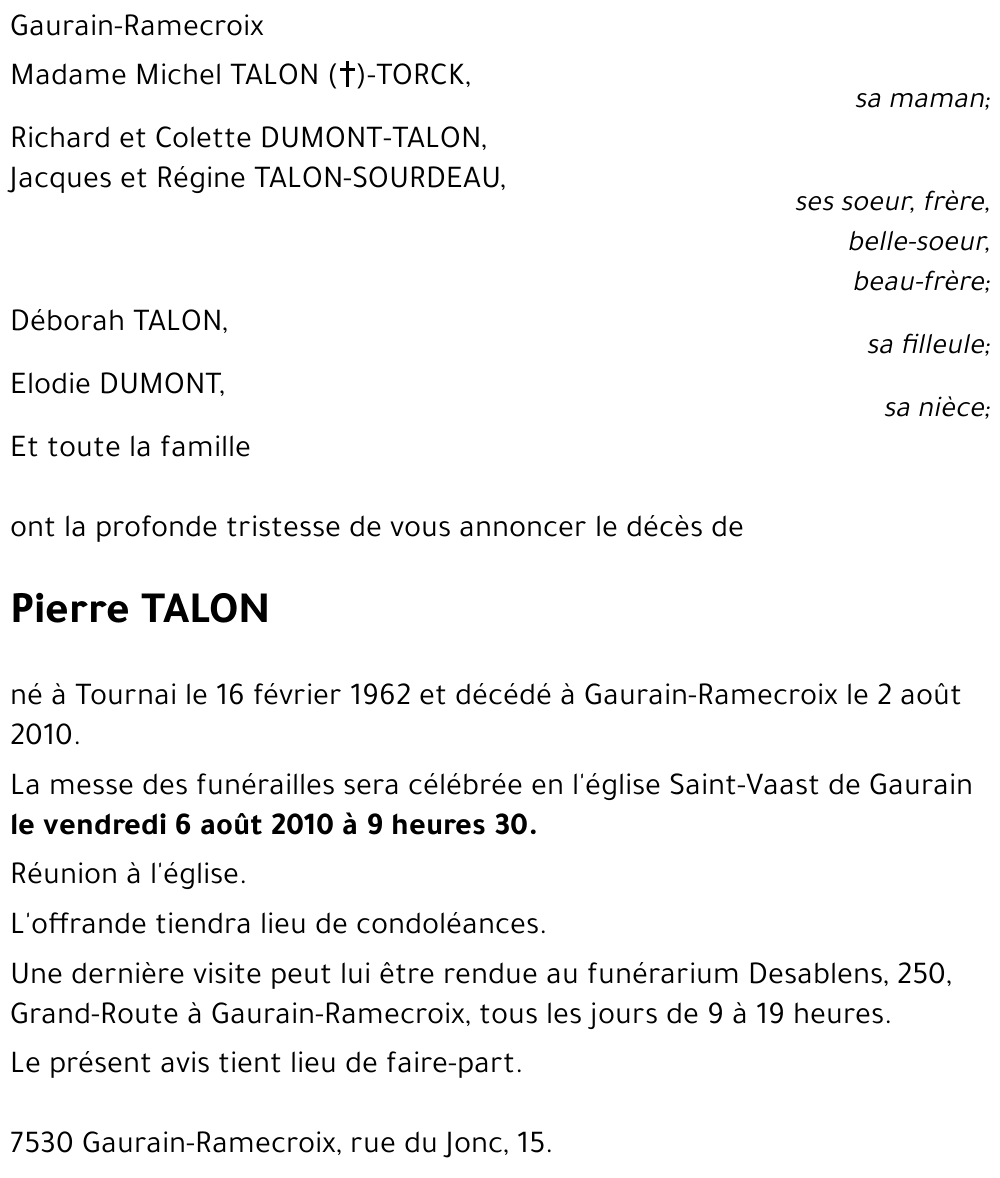 Pierre TALON